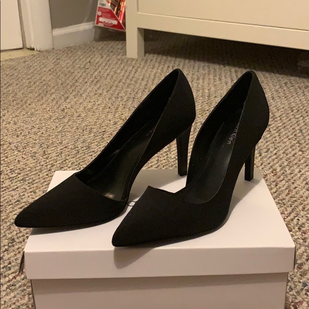 Calvin Klein Bellini Stretch Spandex Black heels
